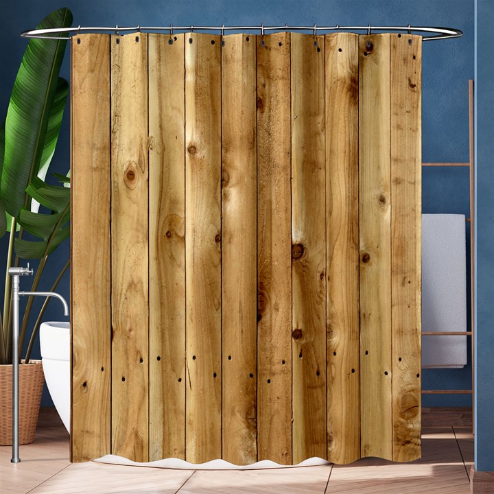 LIGHT WOOD FENCE Shower Curtain 60  x 72  (Medium) 