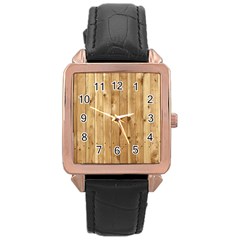 Light Wood Fence Rose Gold Watches