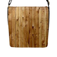 Light Wood Fence Flap Messenger Bag (l)  by trendistuff