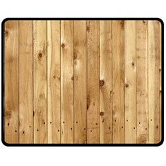 Light Wood Fence Double Sided Fleece Blanket (medium)  by trendistuff