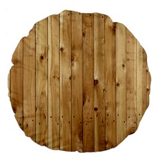 Light Wood Fence Large 18  Premium Flano Round Cushions by trendistuff