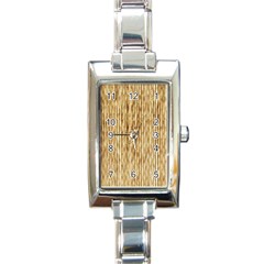 Light Beige Bamboo Rectangle Italian Charm Watches by trendistuff