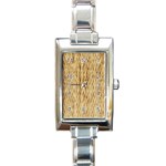 LIGHT BEIGE BAMBOO Rectangle Italian Charm Watches