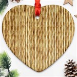 LIGHT BEIGE BAMBOO Ornament (Heart) 