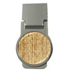 LIGHT BEIGE BAMBOO Money Clips (Round) 