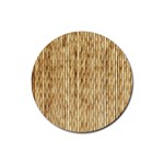 LIGHT BEIGE BAMBOO Rubber Round Coaster (4 pack) 