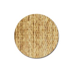 Light Beige Bamboo Magnet 3  (round) by trendistuff