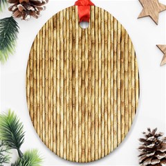 Light Beige Bamboo Oval Ornament (two Sides) by trendistuff