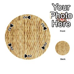 Light Beige Bamboo Playing Cards 54 (round)  by trendistuff