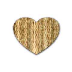 Light Beige Bamboo Heart Coaster (4 Pack) 