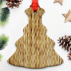 Light Beige Bamboo Christmas Tree Ornament (2 Sides) by trendistuff