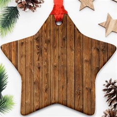 Knotty Wood Star Ornament (two Sides)  by trendistuff