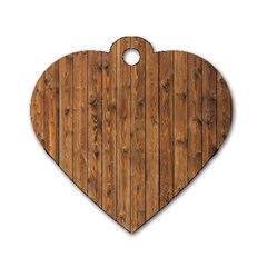 Knotty Wood Dog Tag Heart (two Sides)