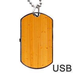 Honey Maple Dog Tag Usb Flash (two Sides) 