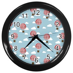 Hot Air Balloon Wall Clocks (black) by Kathrinlegg