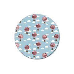 Hot Air Balloon Magnet 3  (round) by Kathrinlegg