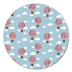 Hot Air Balloon Magnet 5  (round) by Kathrinlegg