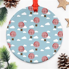 Hot Air Balloon Round Ornament (two Sides) 