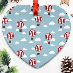 Hot Air Balloon Heart Ornament (2 Sides)