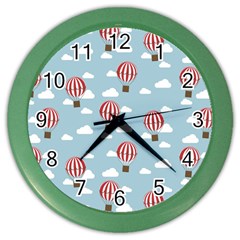 Hot Air Balloon Color Wall Clocks by Kathrinlegg