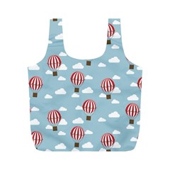 Hot Air Balloon Full Print Recycle Bags (m)  by Kathrinlegg