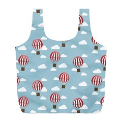 Hot Air Balloon Full Print Recycle Bags (l)  by Kathrinlegg