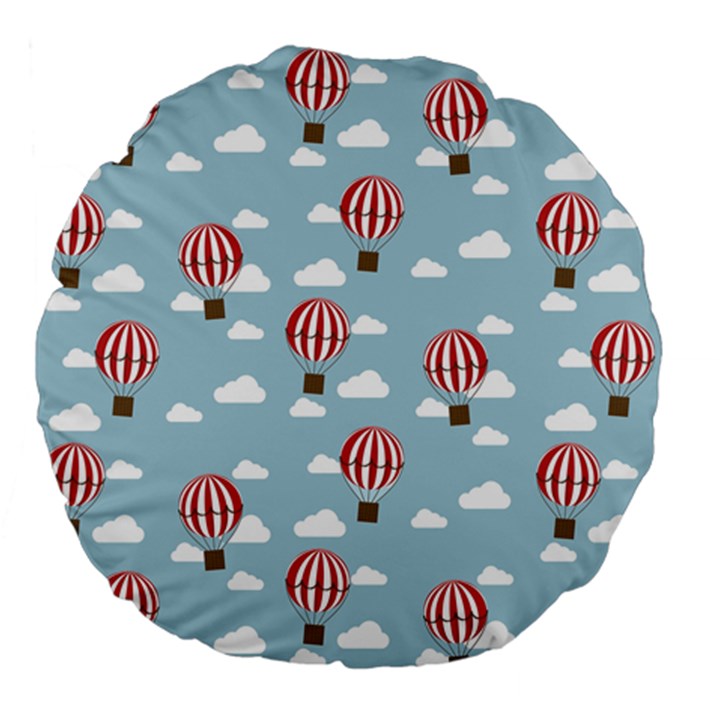 Hot Air Balloon Large 18  Premium Flano Round Cushions