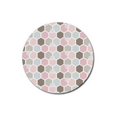 Spring Bee Rubber Coaster (round)  by Kathrinlegg