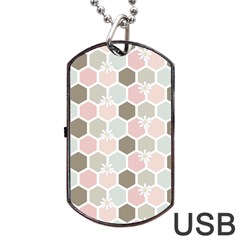 Spring Bee Dog Tag Usb Flash (one Side) by Kathrinlegg