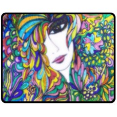 Flower Child Pic Up Fleece Blanket (medium) by wbk1