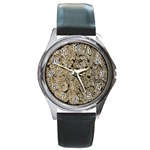 GREY TREE BARK Round Metal Watches