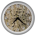 GREY TREE BARK Wall Clocks (Silver) 