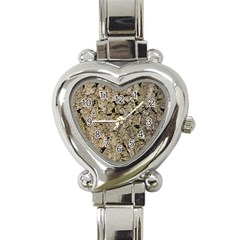 Grey Tree Bark Heart Italian Charm Watch by trendistuff