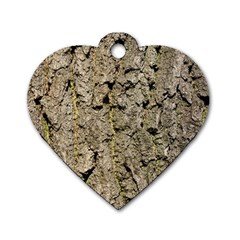 Grey Tree Bark Dog Tag Heart (one Side) by trendistuff