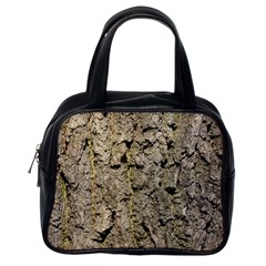 Grey Tree Bark Classic Handbags (one Side) by trendistuff