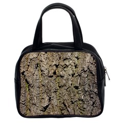 Grey Tree Bark Classic Handbags (2 Sides) by trendistuff