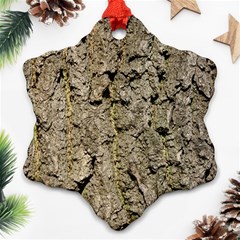 Grey Tree Bark Ornament (snowflake) 