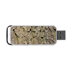 Grey Tree Bark Portable Usb Flash (one Side)