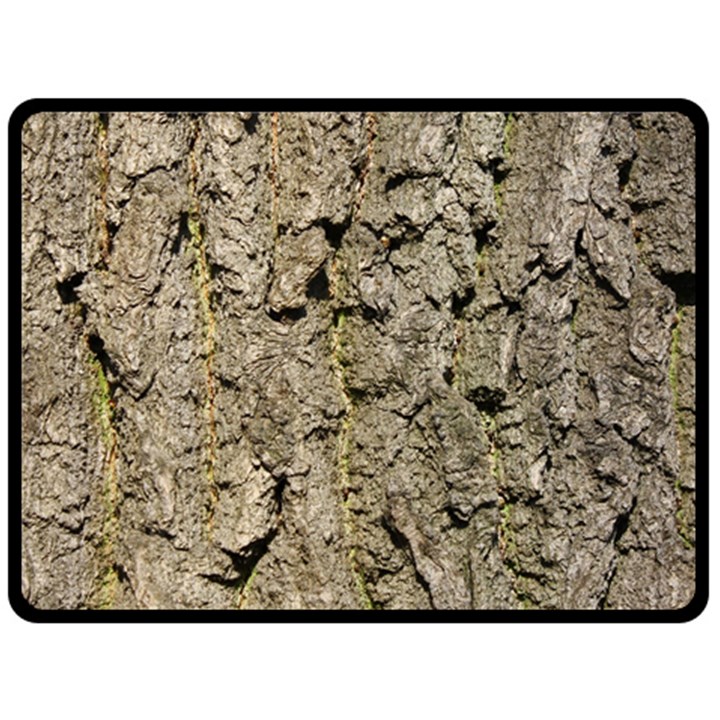 GREY TREE BARK Double Sided Fleece Blanket (Large) 