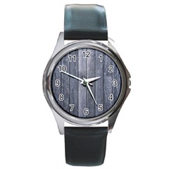 Grey Fence Round Metal Watches