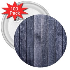 Grey Fence 3  Buttons (100 Pack) 