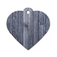 Grey Fence Dog Tag Heart (two Sides) by trendistuff