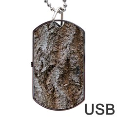 Douglas Fir Bark Dog Tag Usb Flash (one Side)