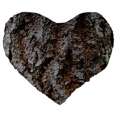 Douglas Fir Bark Large 19  Premium Heart Shape Cushions