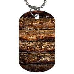 Dark Stained Wood Wall Dog Tag (one Side)