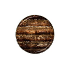 Dark Stained Wood Wall Hat Clip Ball Marker