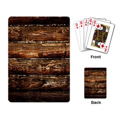 Dark Stained Wood Wall Playing Card by trendistuff