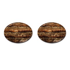 Dark Stained Wood Wall Cufflinks (oval) by trendistuff