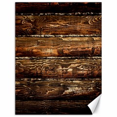 Dark Stained Wood Wall Canvas 18  X 24  