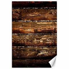 Dark Stained Wood Wall Canvas 20  X 30   by trendistuff